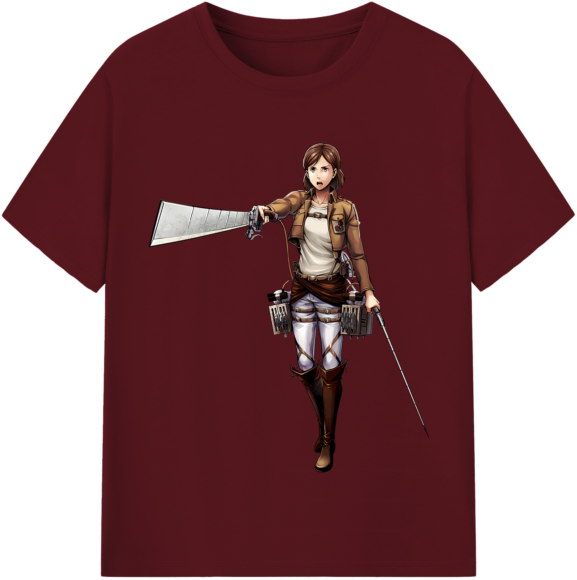 （画像用） 進撃の巨人 Attack on Titan 綿100％半袖Tシャツ（フロントプリント）